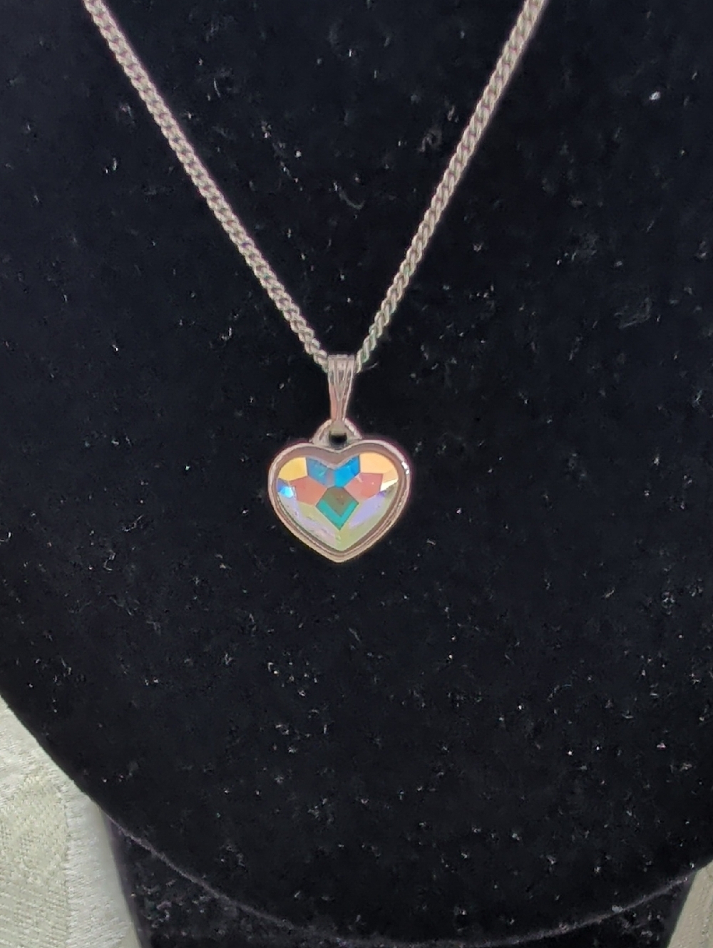 Luca + Danni Silver Heart Prism Pendant Necklace